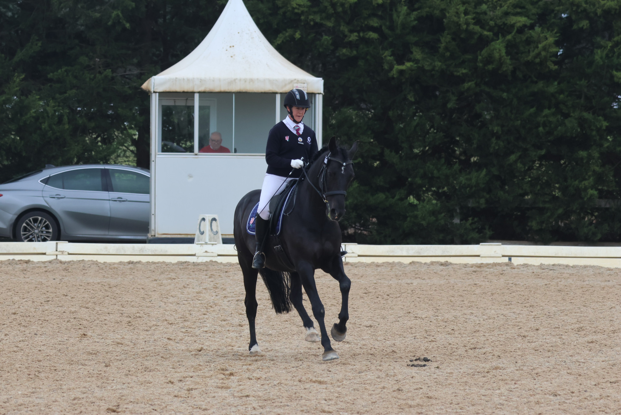 Kylie Fieldler competes in the open advanced dressage during the Australian Pony Club National Championships.