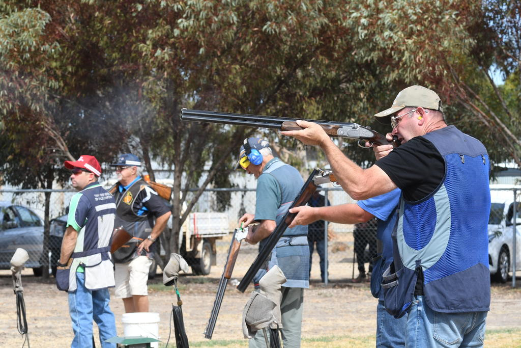 Chris Jorgenson keeps his eye on the prize during the Warracknabeal Gun Club monthly competition on Saturday, March 22.