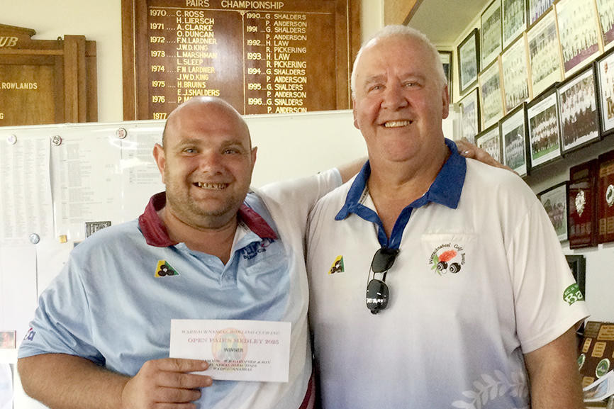 Winners Calvin Pendlebury and Gary Bellis.