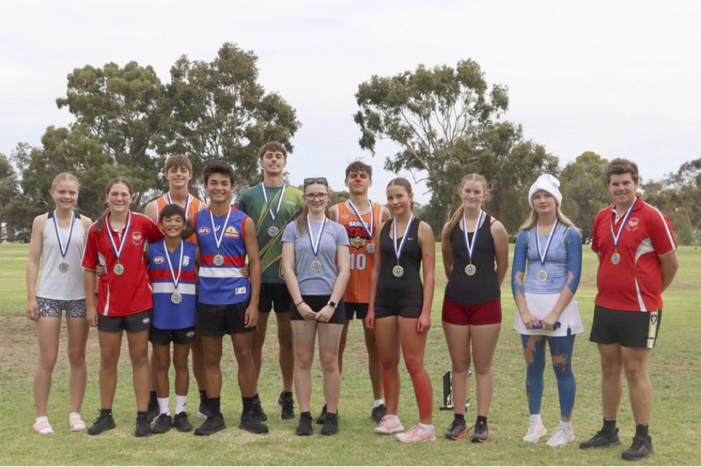 Dimboola Memorial Secondary College's athletics carnival winners.