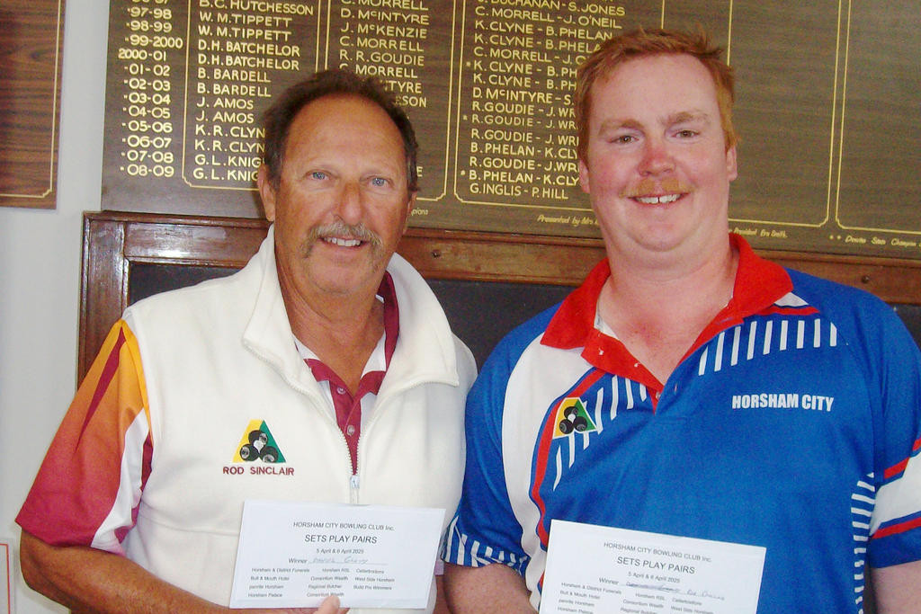 Champions Rodney Sinclair from Warracknabeal and Daniel Gloury from Horsham.