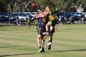 Jackson Calder was brilliant in the forward line for Dimboola.