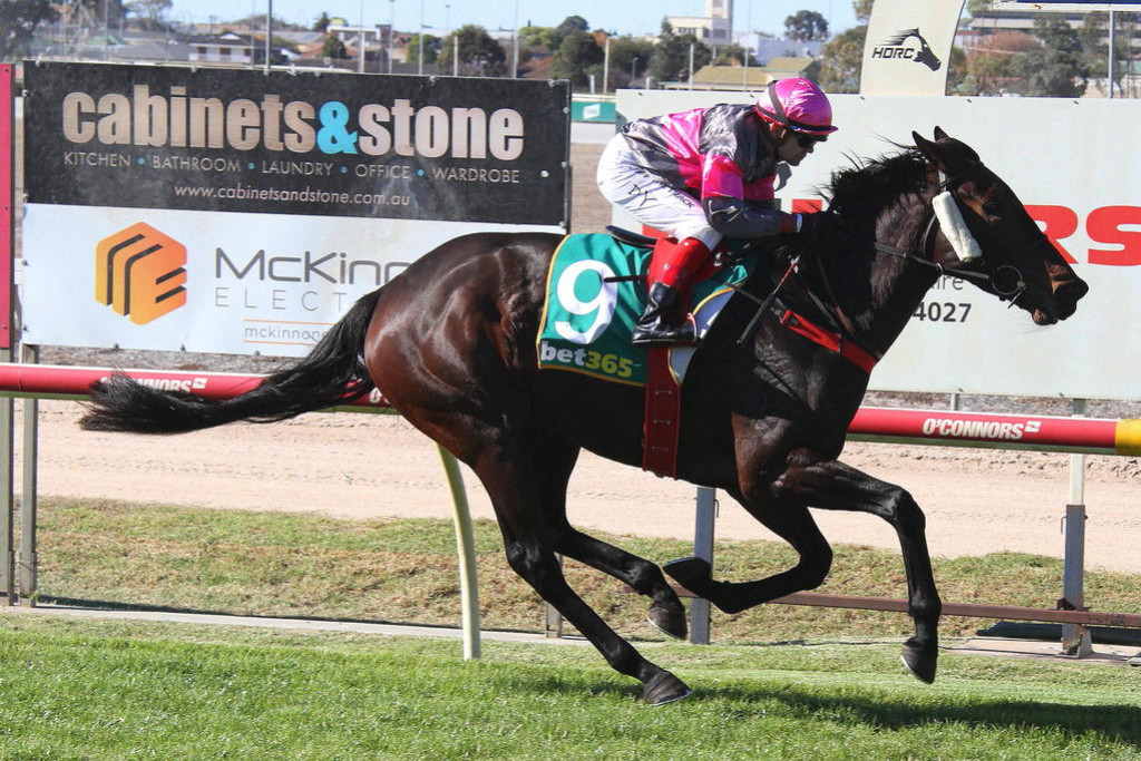 Dean Yendall wins on Cousins Day in Race 2 at Horsham on Monday. Photo: MATTHEW RIGBY