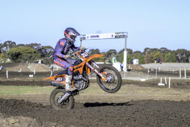 Archie Hyde powers through the mud.