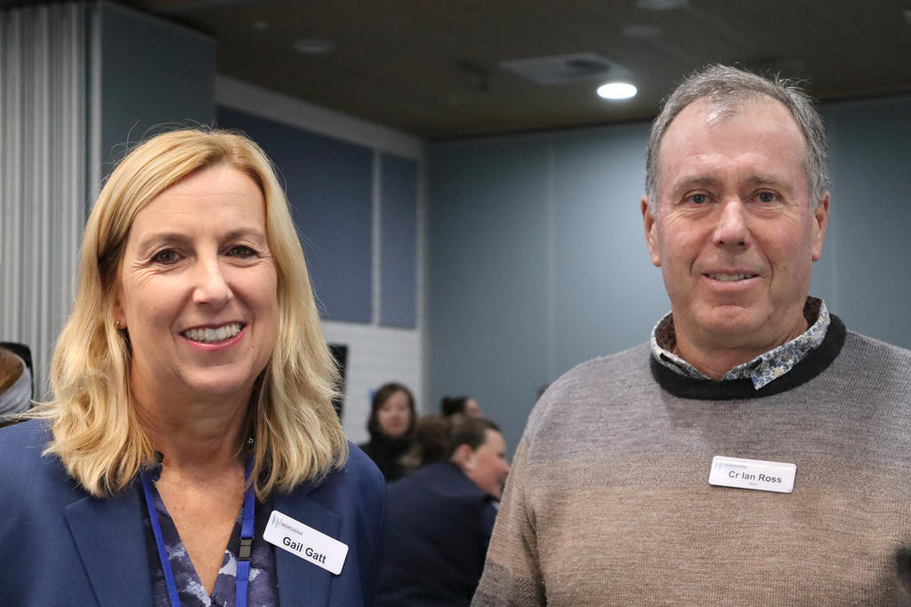 HRCC CEO Gail Gatt and Mayor Ian Ross delivered the council's first budget on June 23, 2025.