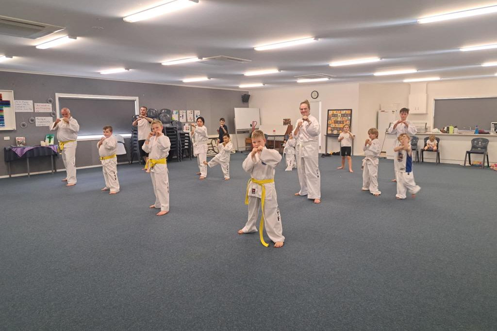 Taekwando students in Donald.