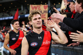Ben Hobbs celebrates a win with fans.