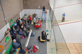 There was a strong crowd gathered to watch the section one men’s final on Sunday.