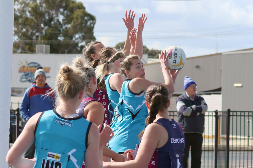 Sydney Thorogood intercepts a pass. Photo: LES GRAETZ