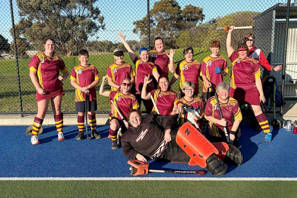 The victorious Warrack Women&rsquo;s team after winning their first match in two seasons.