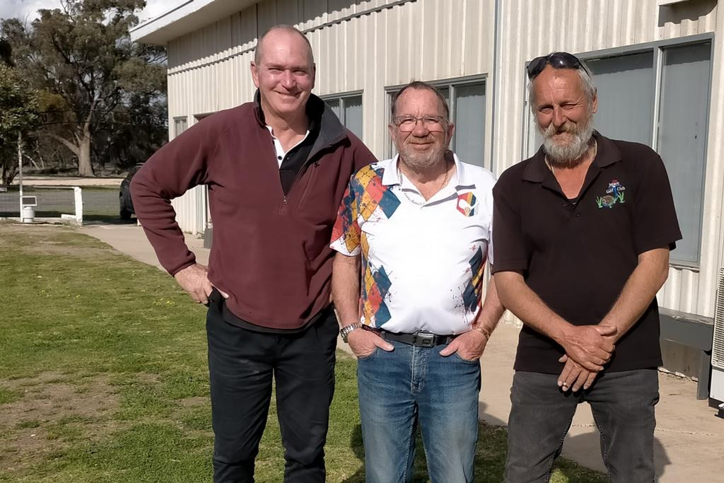 The winning team: Morgan Gatford, Dennis Kavanagh and Steve King.