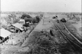 The railway station at Birdum, where John would later serve, was photographed in 1940.