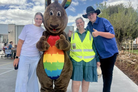 Eliza, Jumpy, Miss Wizz and Oscar welcomed Lochlan Stenhouse with big smiles.
