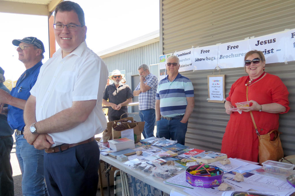 The combined churches gave free Show Bags at the Rainbow Show.