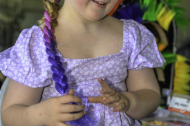 Savannah Wilmot having her face painted.