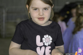 Horsham’s Willow Smith enjoying the craft table.