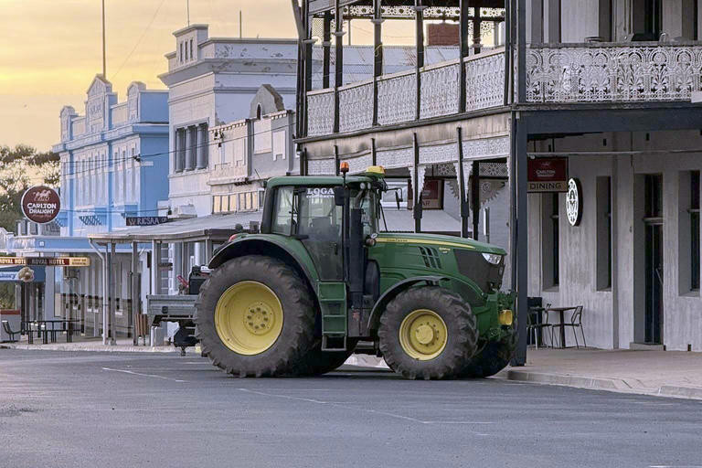 When locals saw a tractor parked out the front of the pub, theories spread quicker than mice in the header shed.