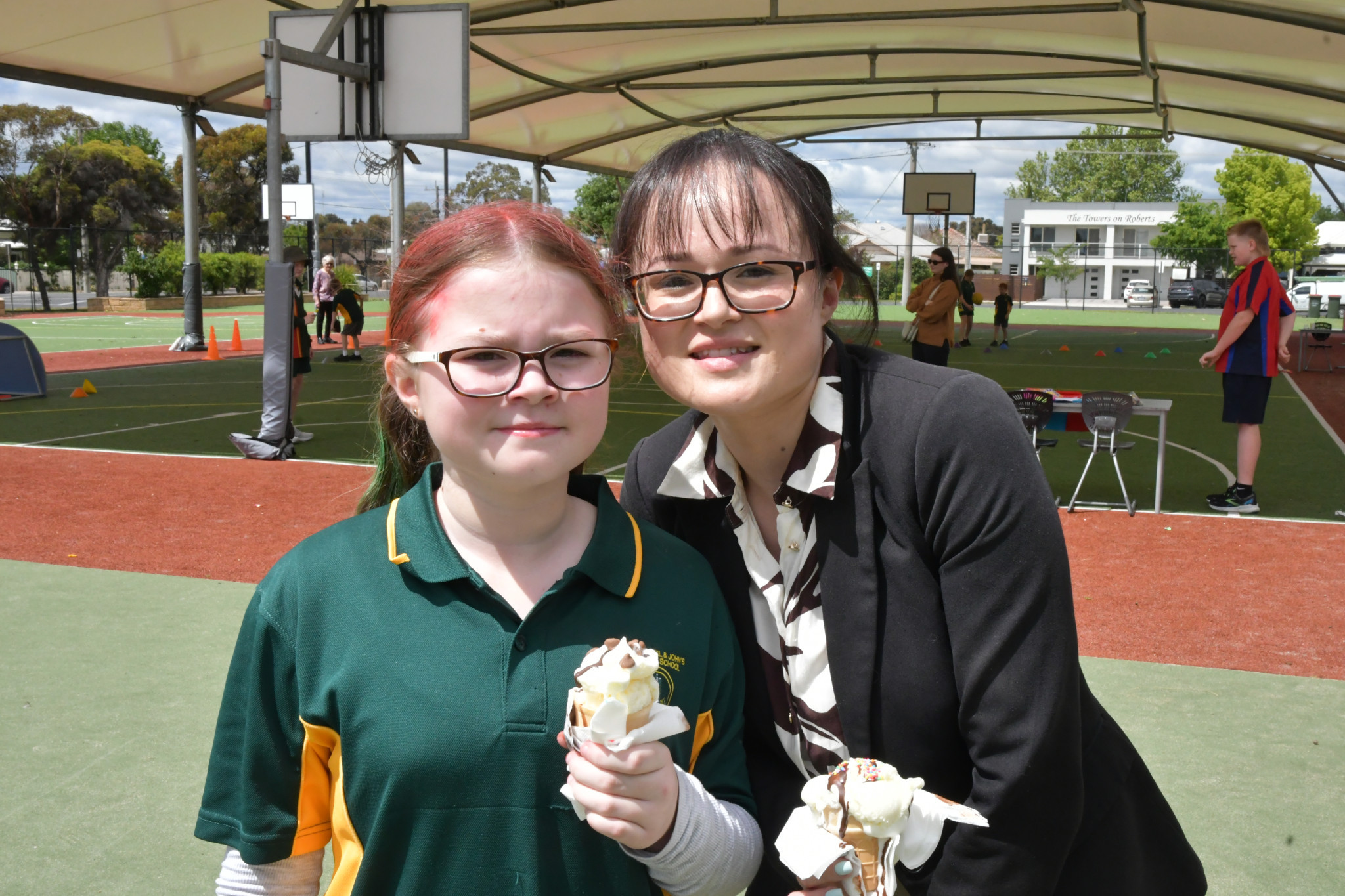 Baya with her mum Pearl Lee.
