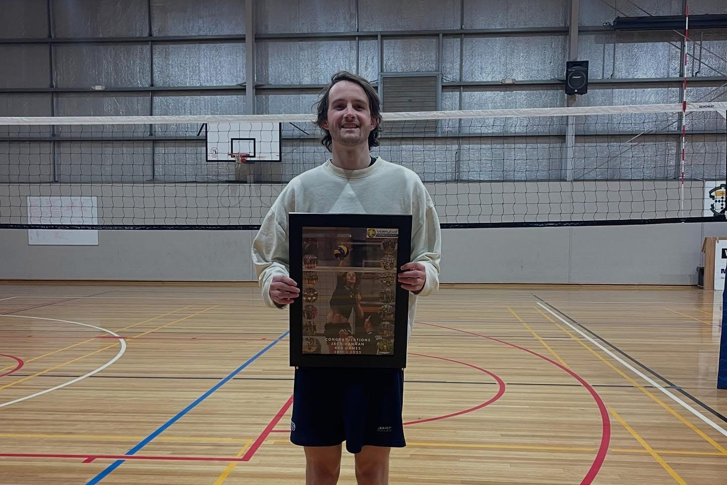 Volleyball Horsham's Jack Hannan was recognised for reaching his 400 game milestone prior to the round two A grade game last week