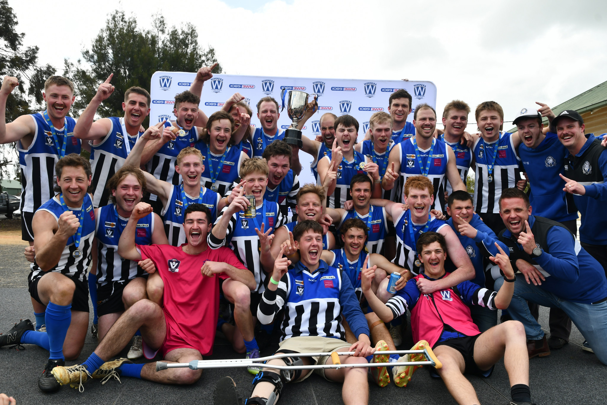 Minyip Murtoa celebrates the WFNL reserves football premiership after defeating Ararat 56-53 in a thrilling grand final on Saturday.