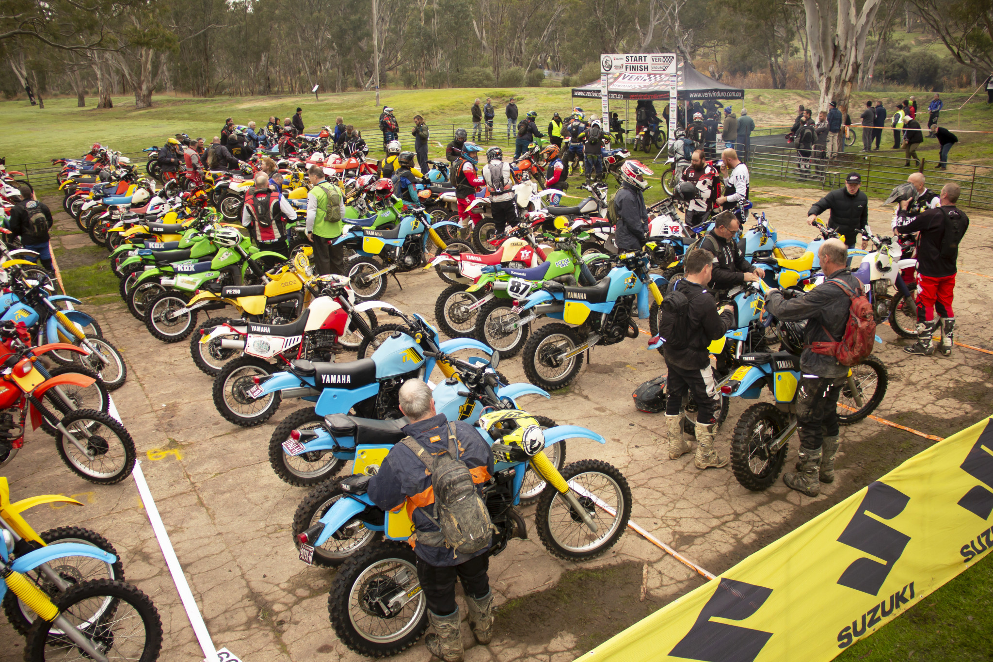 The Harrow Vinduro typically attracts almost 200 riders from as far as Queensland for a weekend of challenging riding on trail motorcycles made before 1988.