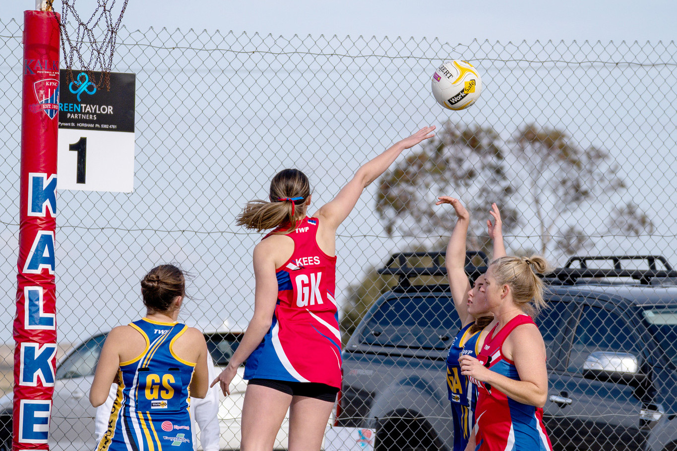 Kalkee's Lotus Martin will look to minimise the impact of Edenhope Apsley's formiddable shooting duo in their qualifying clash on Saturday. Photo: MITCH MILLS