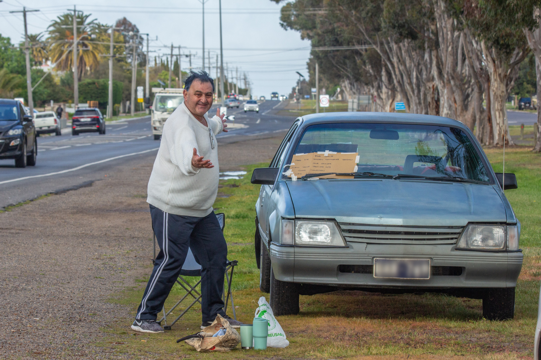 SHOWING off his 1984 VK Commodore on the side of the road last week in order to sell it is Tony Attard. As the only owner, he said &ldquo;I've looked after it like my own child&rdquo; and claimed &ldquo;there&rsquo;s very little mechanically to do&rdquo; &ndash; but just hours later Tony had to delay any sales talk as a minor incident damaged the car.