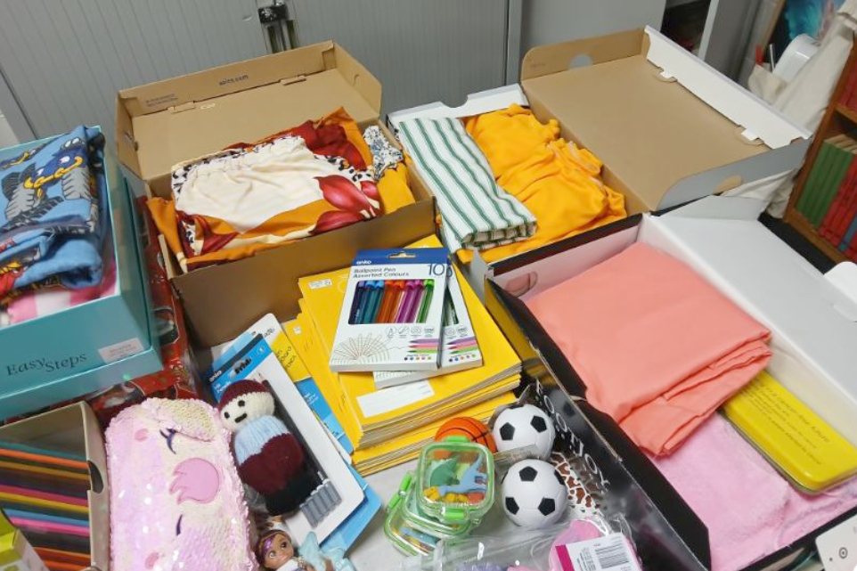 A few of the items CWA ladies have donated to Samaritans' Purse.