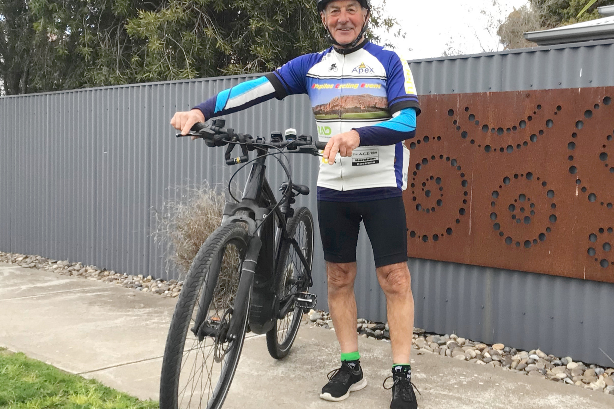 Peter Hayes from Horsham with his pedal-assisted E-Bike.