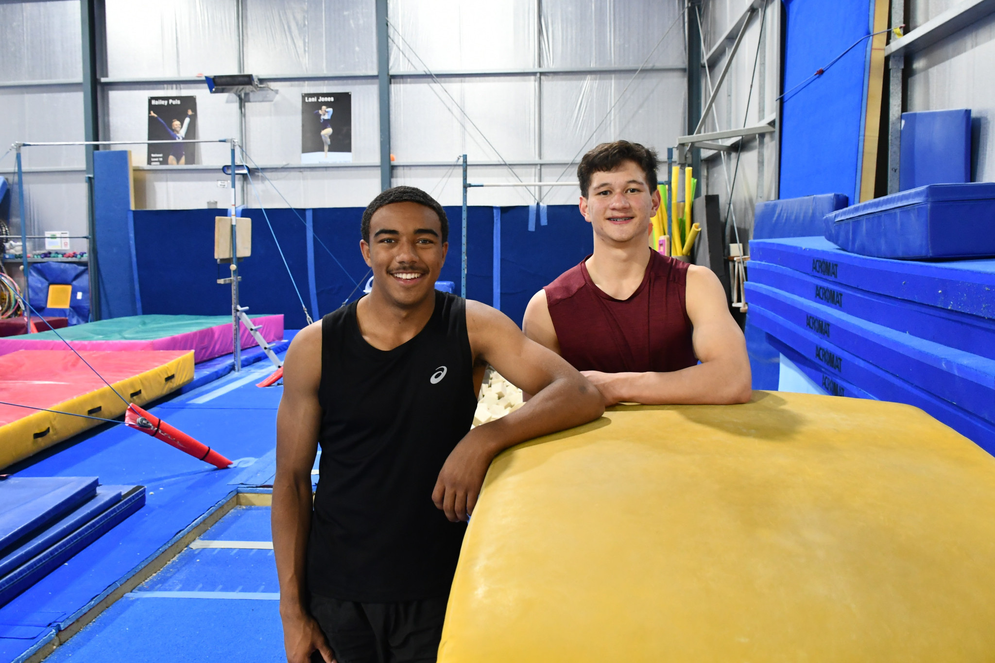 Remi Bailey (left) won two bronzes at the Australian Gymnastics Championships. Edward Jones (right) also competed at the nationals.