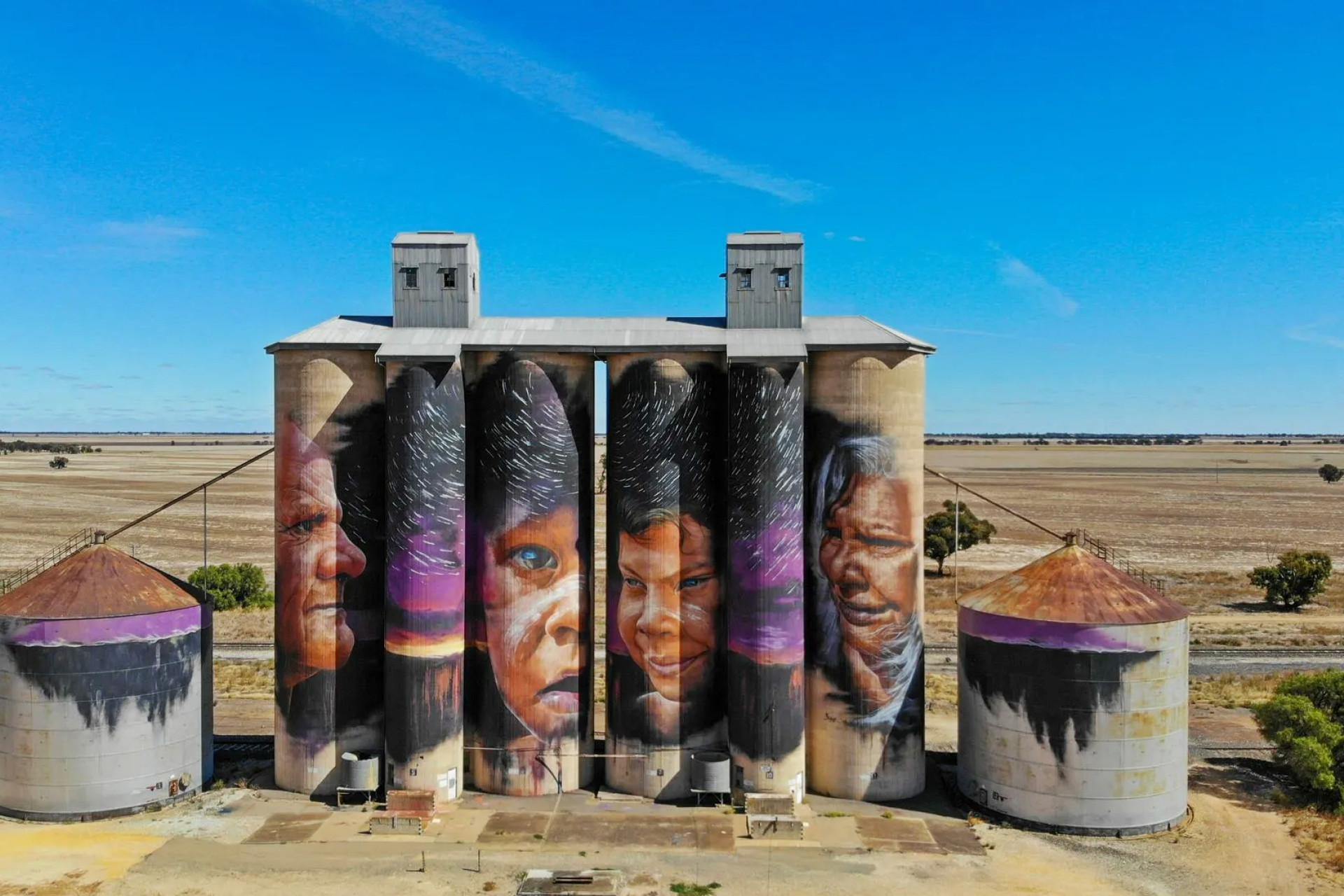 The Yarriambiack Shire Council is working with Barengi Gadjin Land Council to plan a redesign the Sheep Hill Silo Art. Picture Australian Silo Art Trail